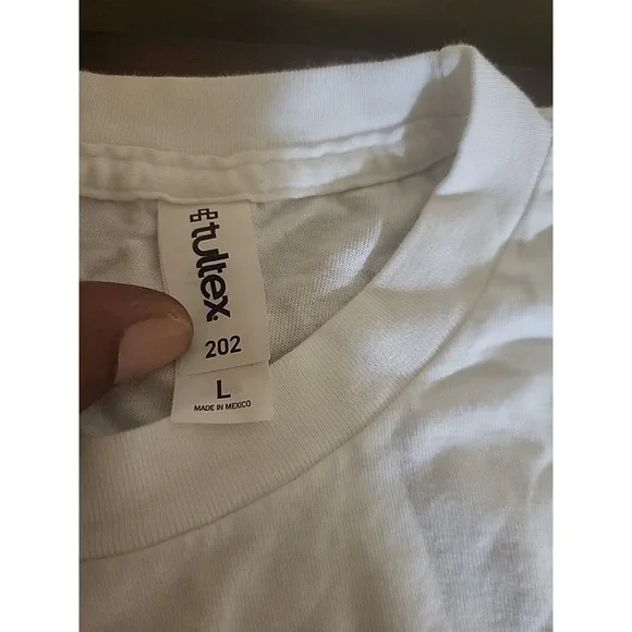 White Bud Light Can With Bandana Tultex 4th Of July T-Shirt - Picture 2 of 2